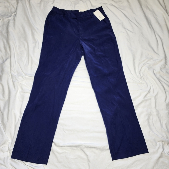 A New Day Casual Women's Blue High-Rise Slim-Thigh Pants. Size 8 - Picture 1 of 7